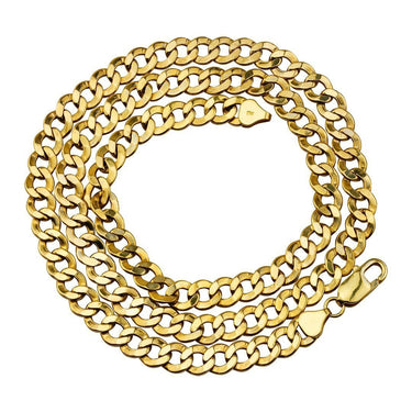 10k Yellow Gold Curb Link Chain 7.5 mm